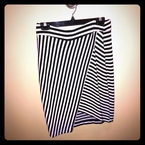 Black & White Asymmetrical Skirt